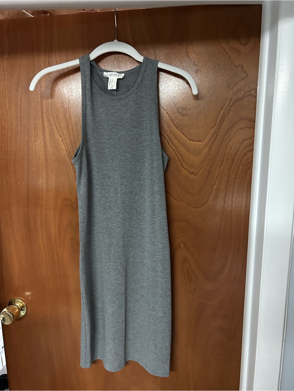 Forever 21 Gray Ribbed Tank Dress